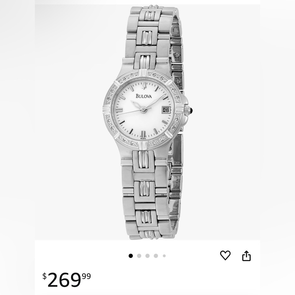 Bulova Ladies Watch Stainless Steel Case retail was $299